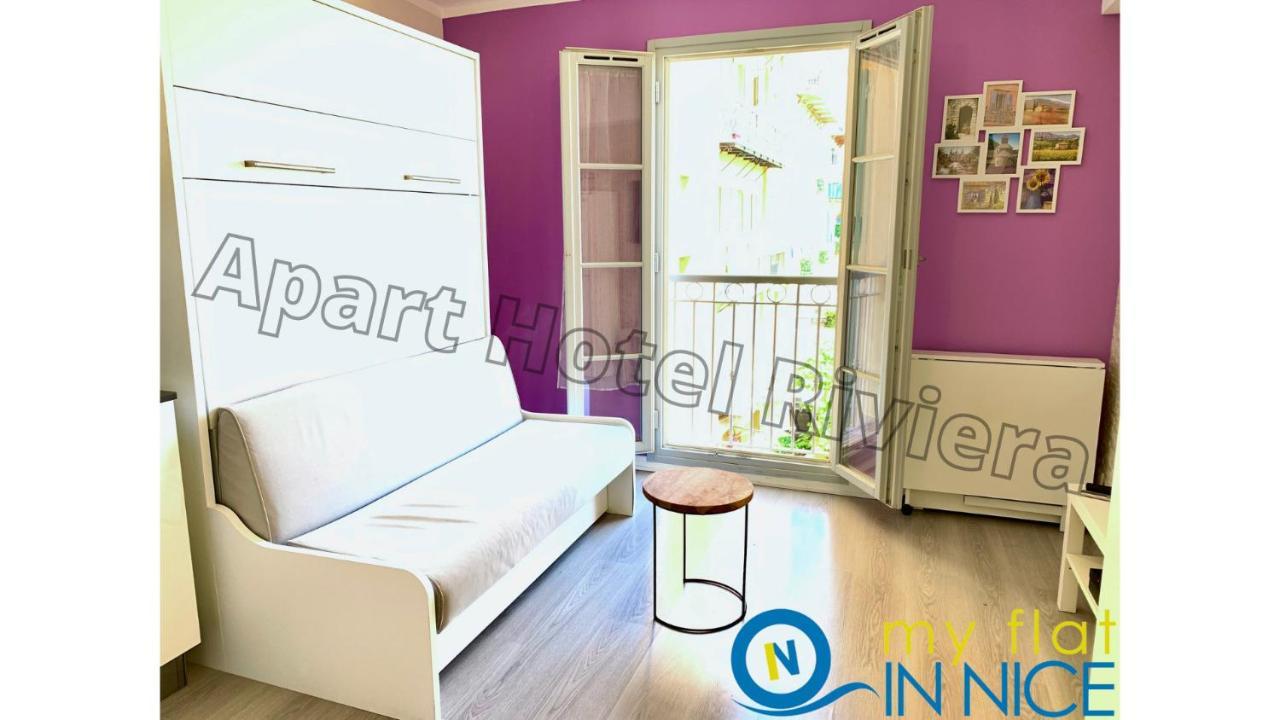 Aparthotel Riviera Nice Cote D'Azur - Old Town - Studio Ac - Sea View - 50M Promenade Des Anglais- La Maison Linda Eksteriør billede